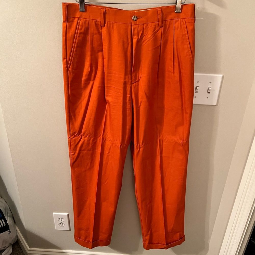 Orange Alan Flusser Chino Pants
